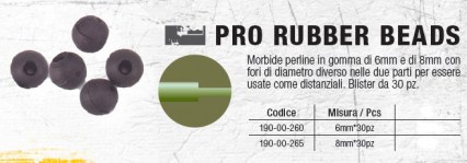 PRO RUBBER BEADS 6mm