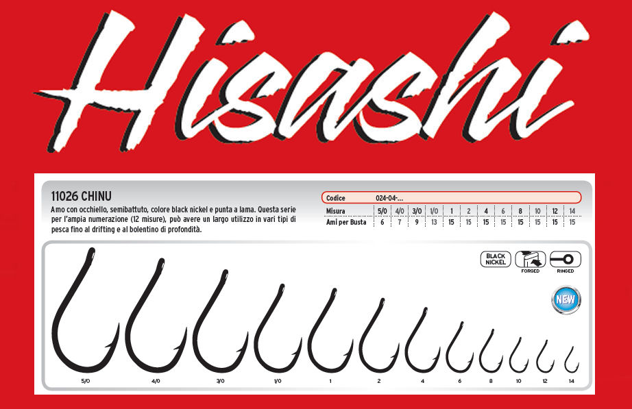 TRABUCCO HISASHI 10026 CHINU Ami da Pesca 1 bustina MISURA 04