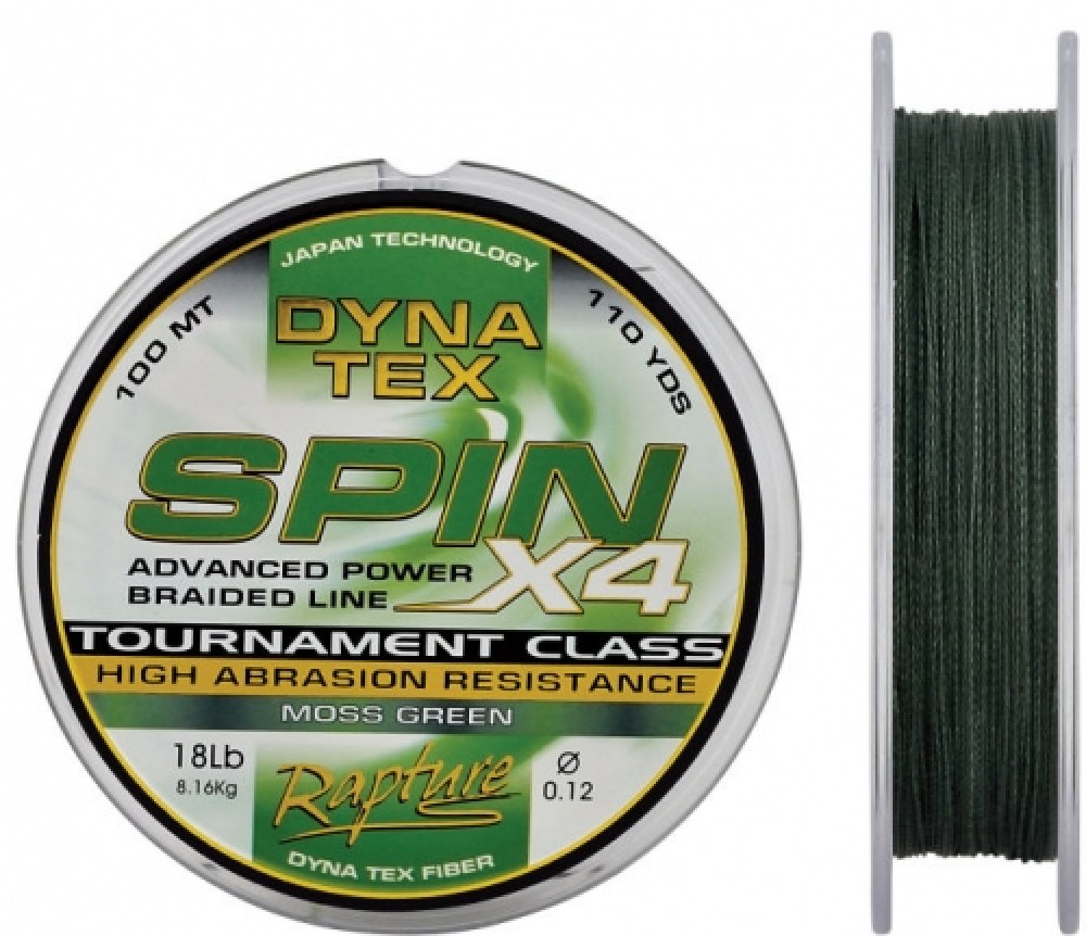 DYNA TEX SPIN X4 - Moss Green - 100mt 0.16