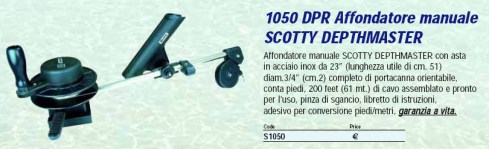 AFFONDATORE MANUALE SCOTTY DEPTHMASTER