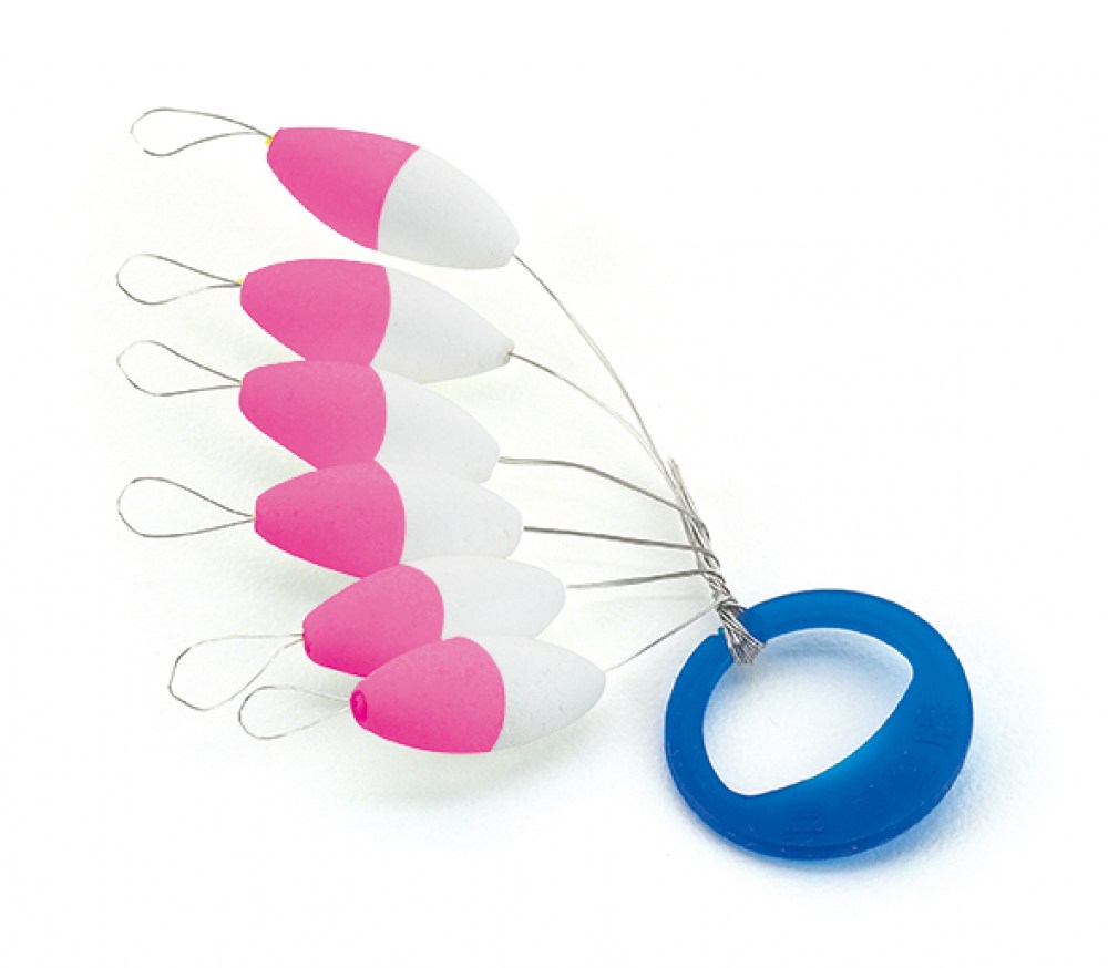 FLOAT OVAL Ø6x13.5mm - PINK-WHITE