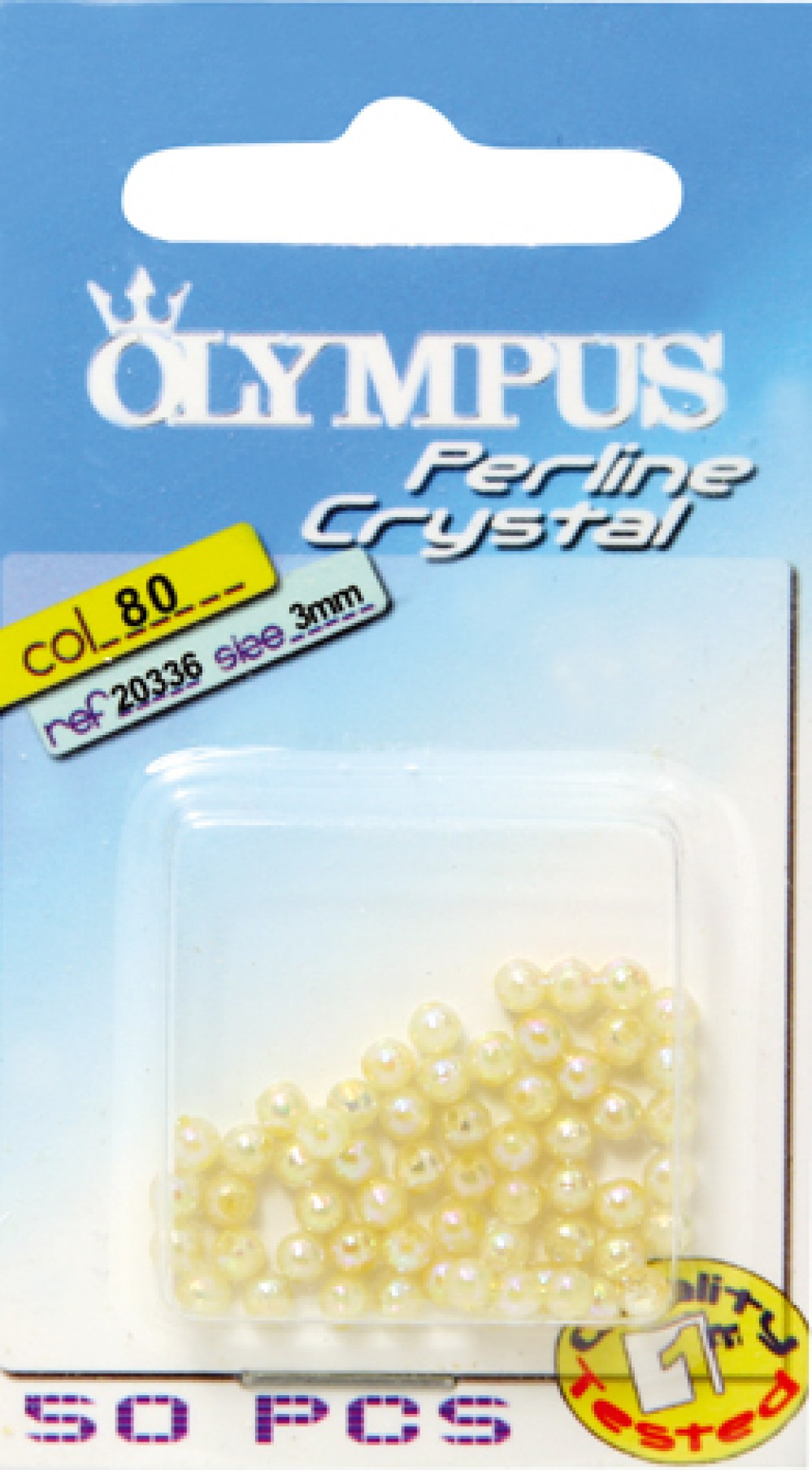 PERLINE CRYSTAL 3mm - 50 pz - colore 80