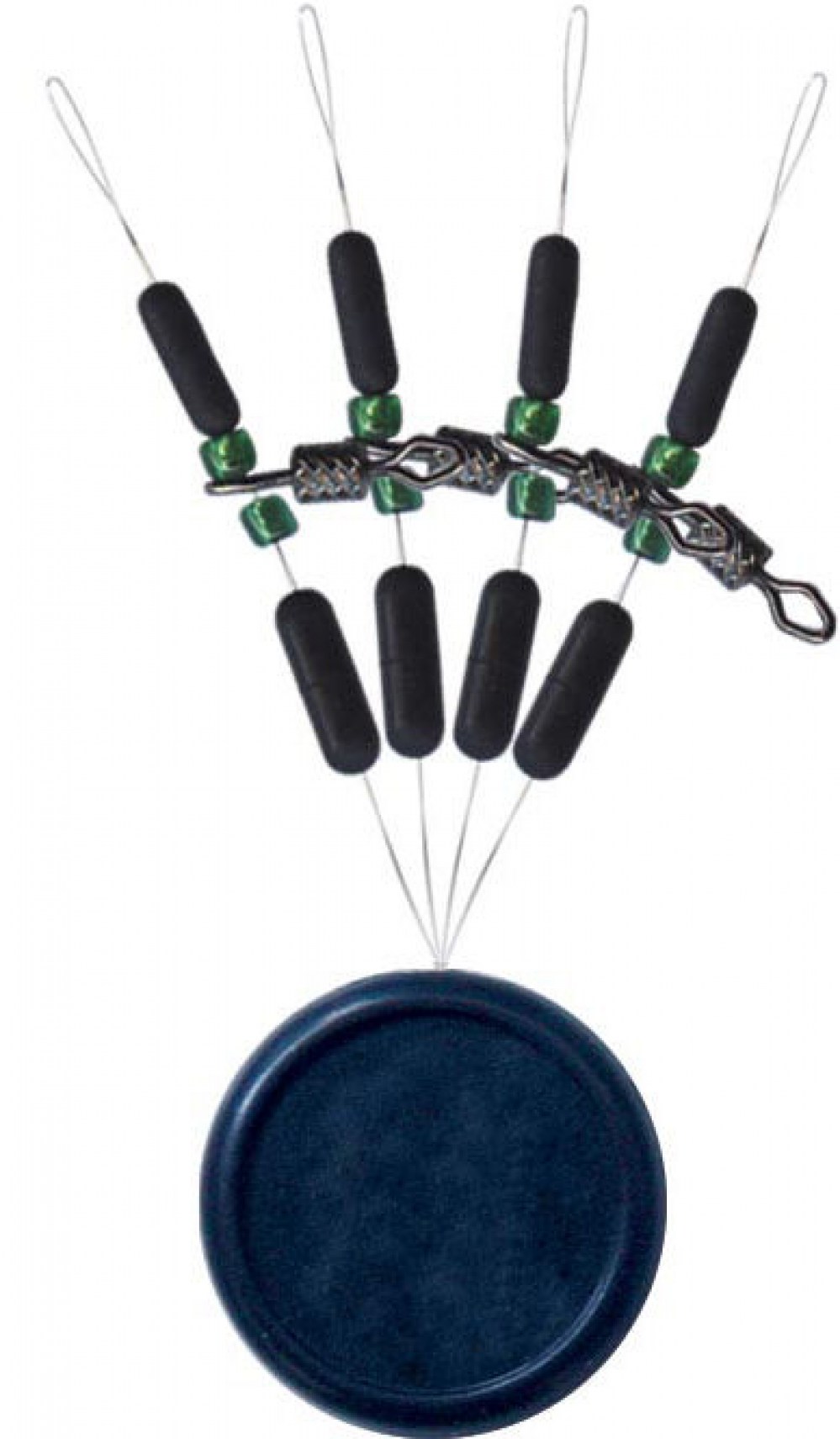 SNODO DIAMOND ROLLING W/GREEN BEADS & STOPPER - Mis. M